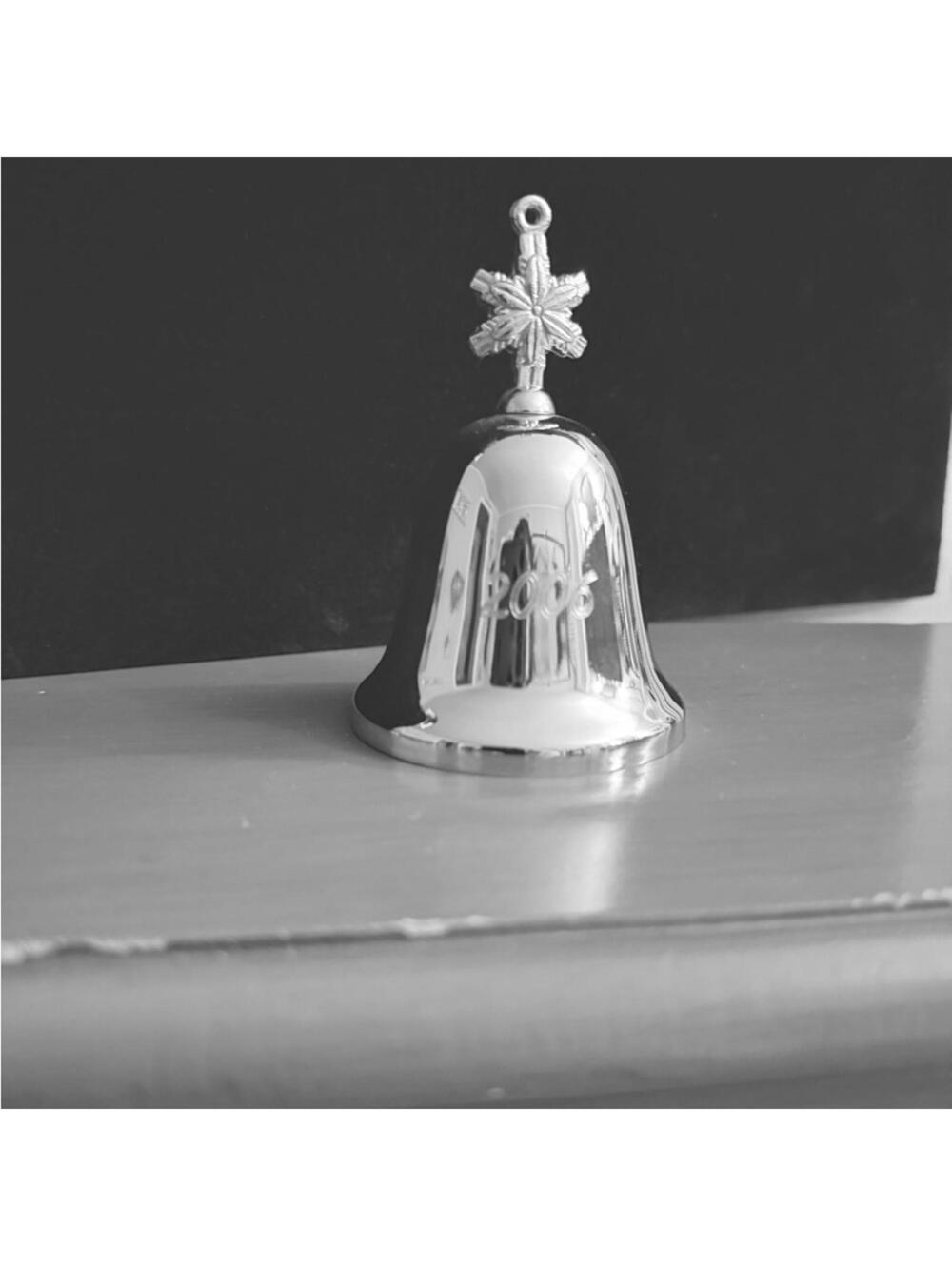 Vintage Reed & Barton Silver Plate Christmas Snowflake Bell from the year 2006